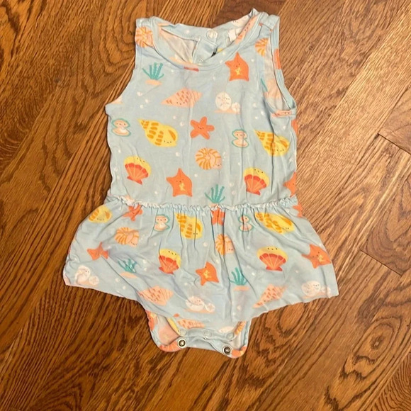 Angel Dear sea creature print bamboo romper size 12-18M - Picture 1 of 5